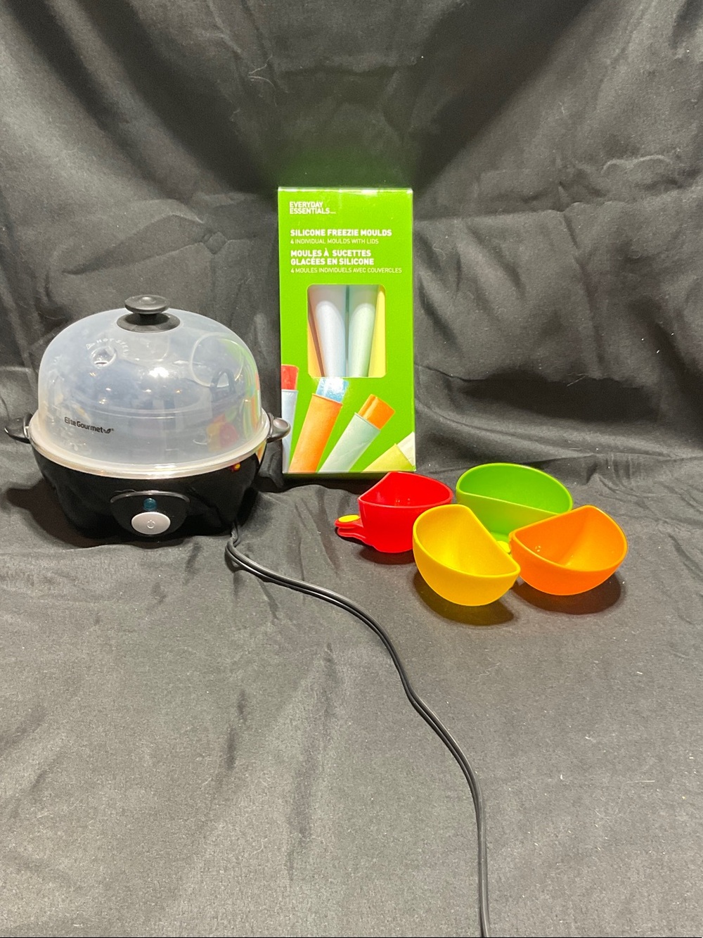 Miscellaneous Kitchen Items.  Egg Cooker/Moulds/Snack Cups.